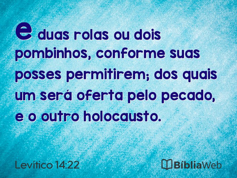Levítico 14:22 em imagem para compartilhar