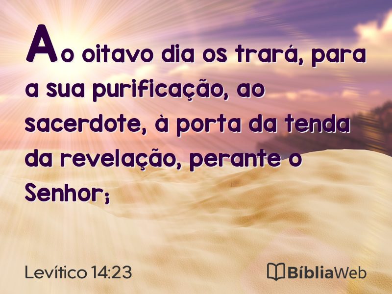 Levítico 14:23 em imagem para compartilhar