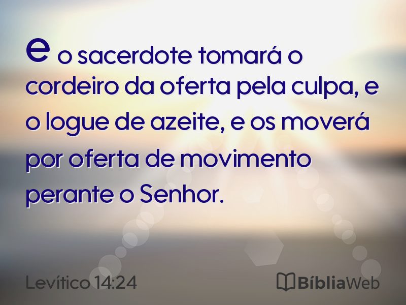 Levítico 14:24 em imagem para compartilhar