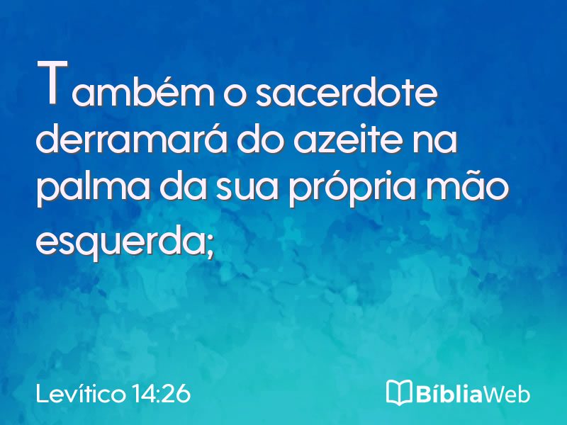 Levítico 14:26 em imagem para compartilhar