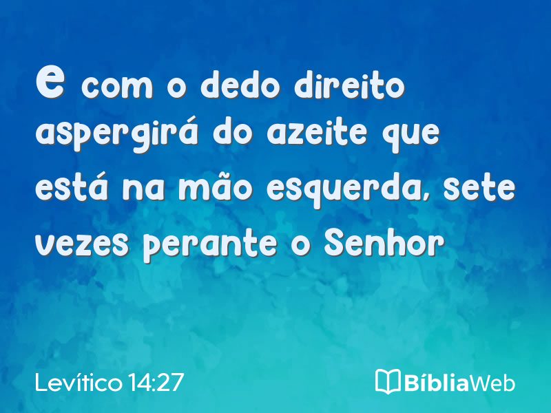 Levítico 14:27 em imagem para compartilhar