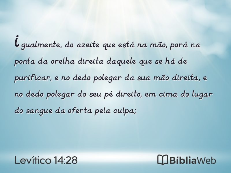 Levítico 14:28 em imagem para compartilhar