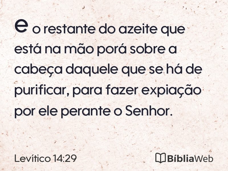 Levítico 14:29 em imagem para compartilhar