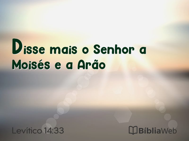 Levítico 14:33 em imagem para compartilhar