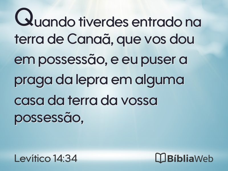 Levítico 14:34 em imagem para compartilhar