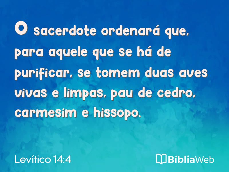 Levítico 14:4 em imagem para compartilhar
