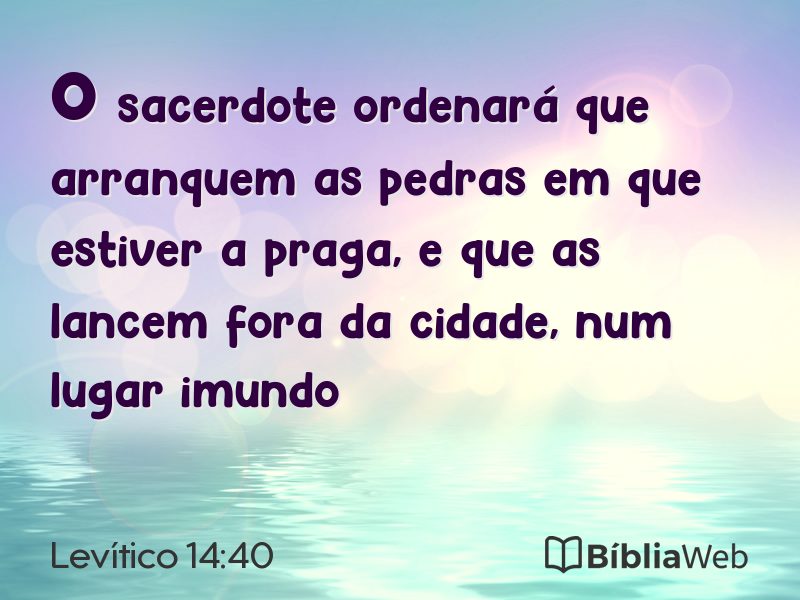 Levítico 14:40 em imagem para compartilhar