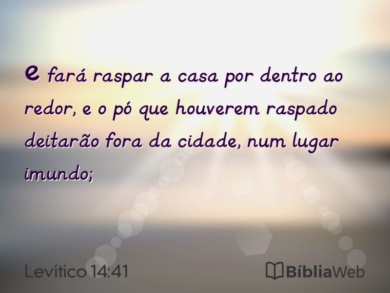 Levítico 14:41 em imagem para compartilhar