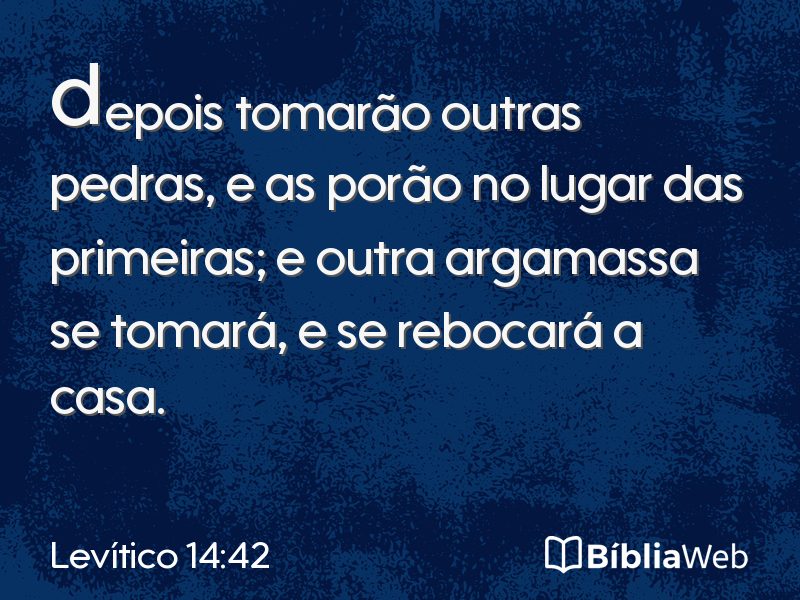 Levítico 14:42 em imagem para compartilhar
