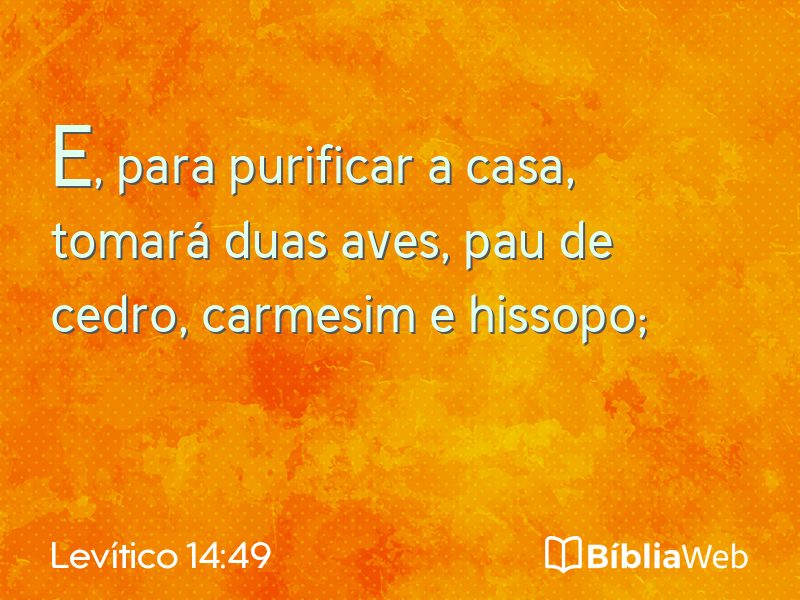 Levítico 14:49 em imagem para compartilhar