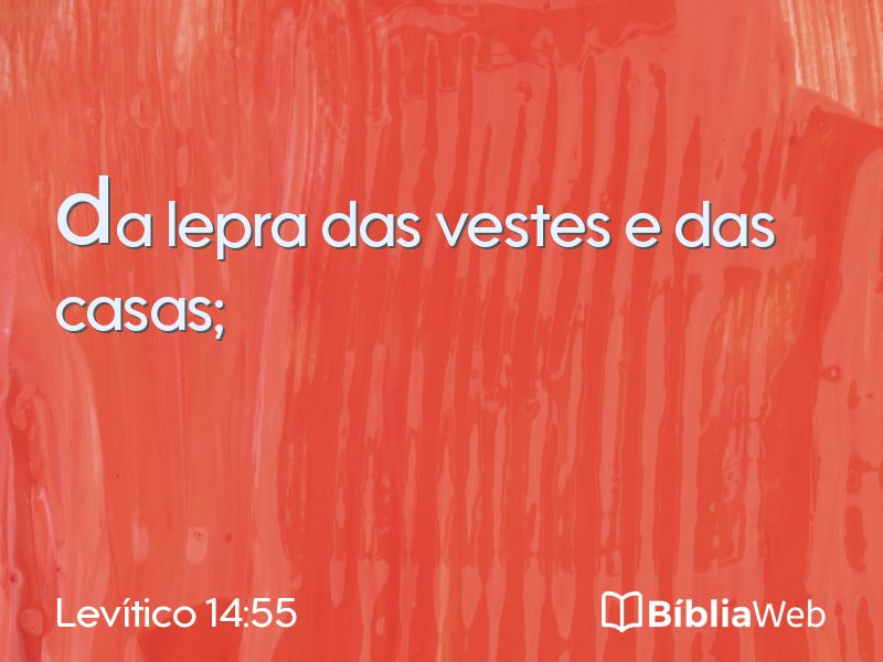 Levítico 14:55 em imagem para compartilhar