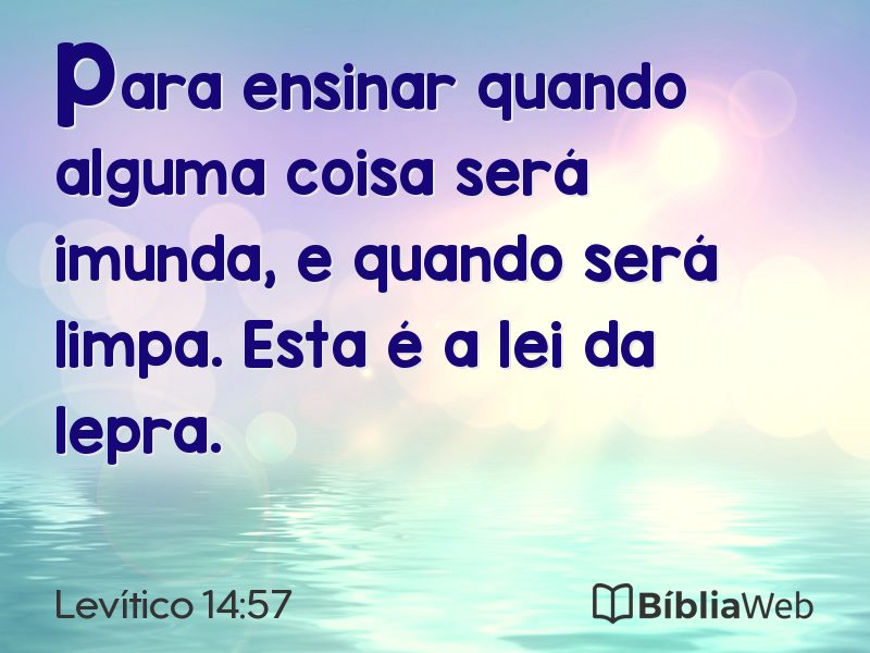 Levítico 14:57 em imagem para compartilhar