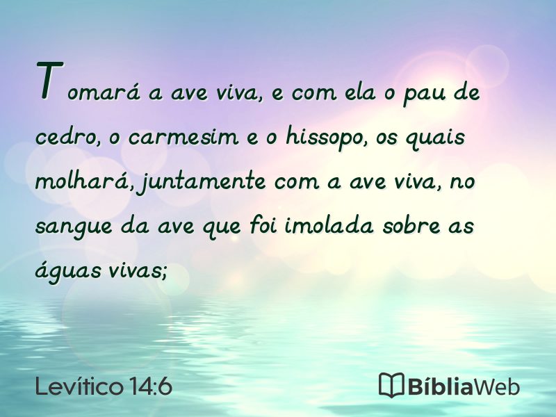 Levítico 14:6 em imagem para compartilhar