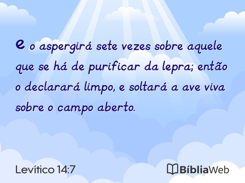 Levítico 14:7 em imagem para compartilhar