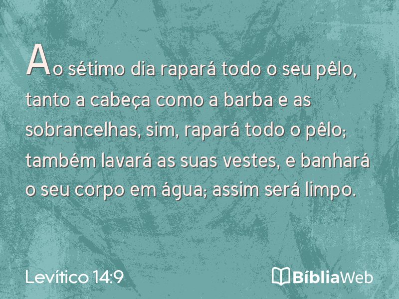Levítico 14:9 em imagem para compartilhar