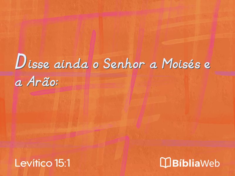 Levítico 15:1 em imagem para compartilhar