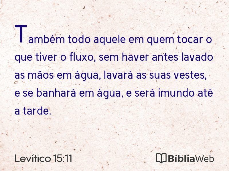 Levítico 15:11 em imagem para compartilhar