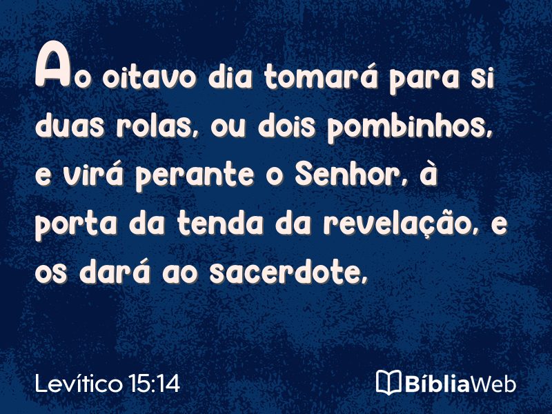 Levítico 15:14 em imagem para compartilhar