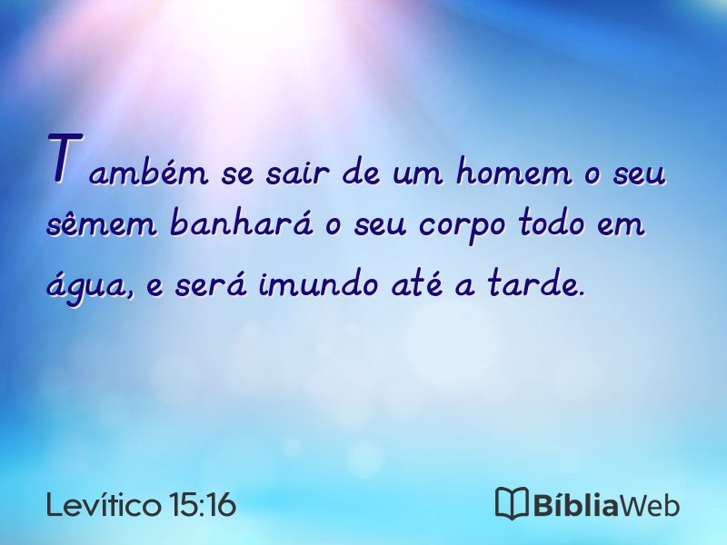 Levítico 15:16 em imagem para compartilhar