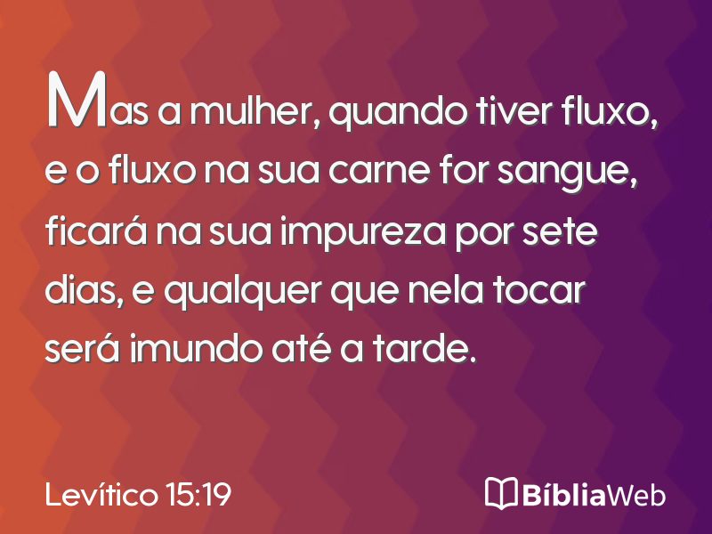 Levítico 15:19 em imagem para compartilhar