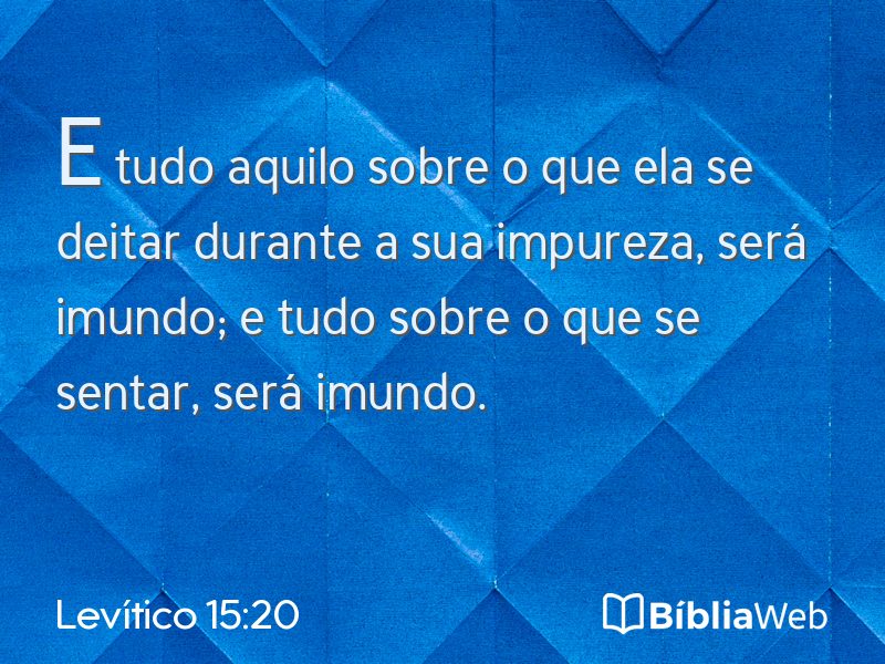Levítico 15:20 em imagem para compartilhar