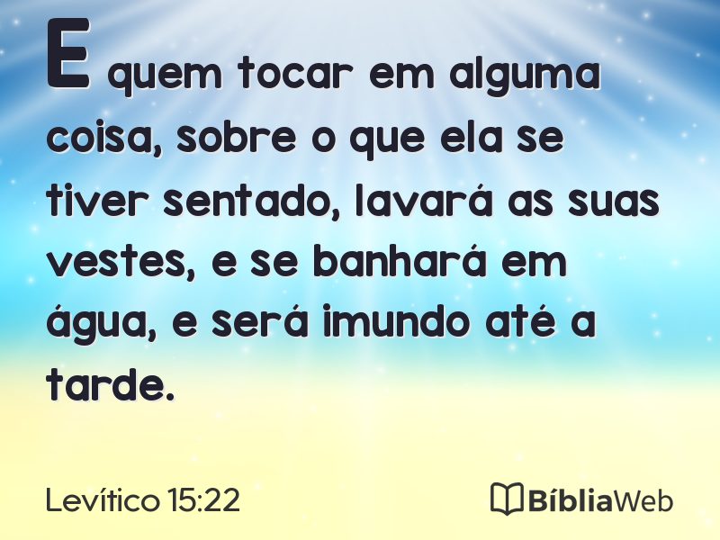 Levítico 15:22 em imagem para compartilhar