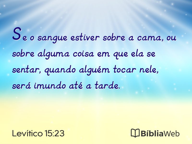 Levítico 15:23 em imagem para compartilhar
