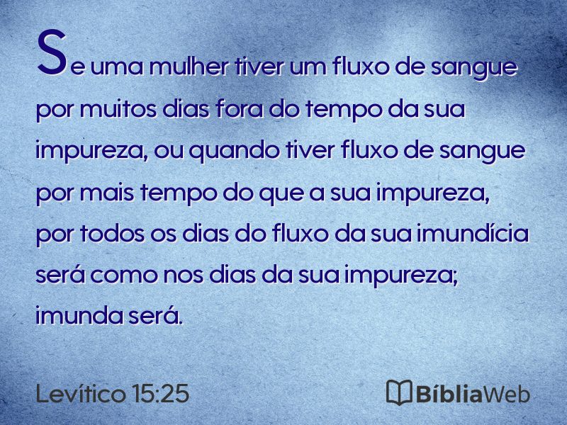 Levítico 15:25 em imagem para compartilhar