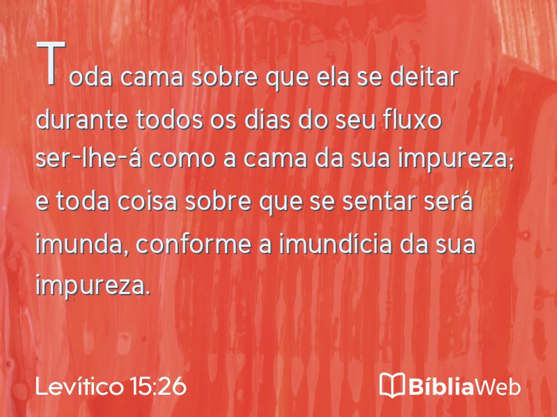 Levítico 15:26 em imagem para compartilhar