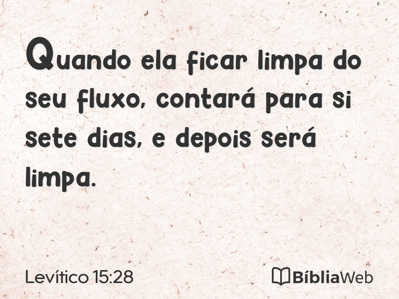 Levítico 15:28 em imagem para compartilhar