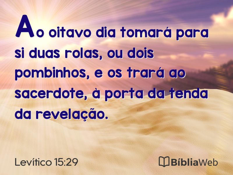 Levítico 15:29 em imagem para compartilhar