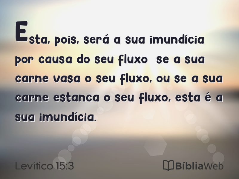 Levítico 15:3 em imagem para compartilhar