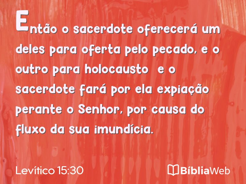 Levítico 15:30 em imagem para compartilhar
