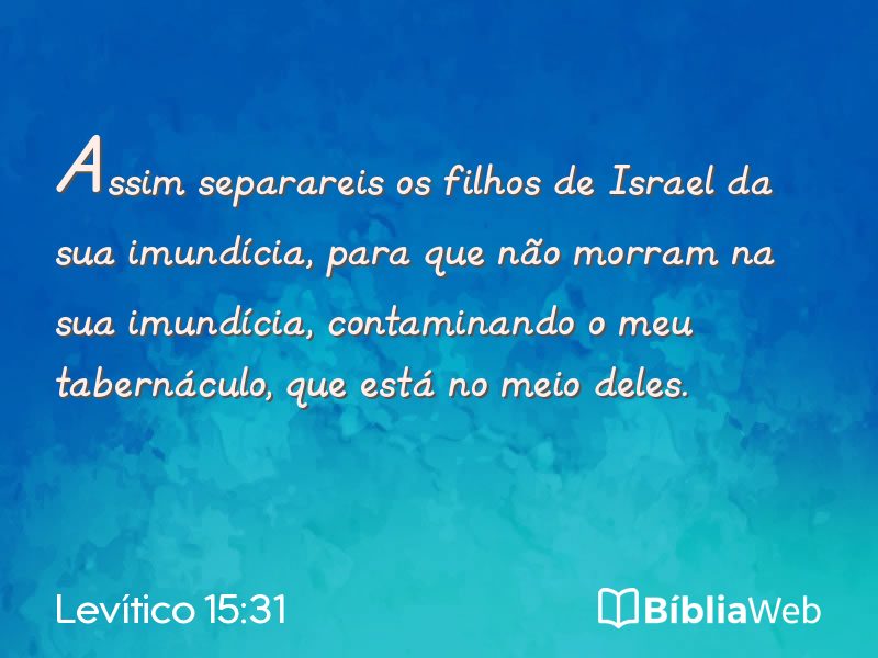 Levítico 15:31 em imagem para compartilhar