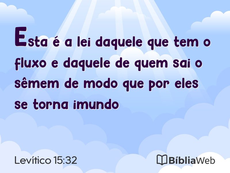 Levítico 15:32 em imagem para compartilhar