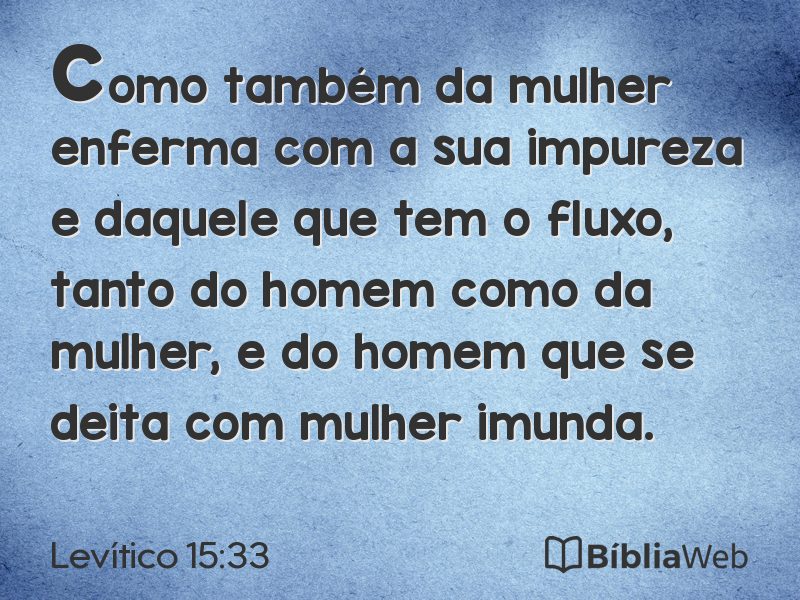 Levítico 15:33 em imagem para compartilhar