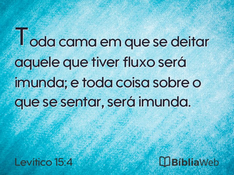 Levítico 15:4 em imagem para compartilhar