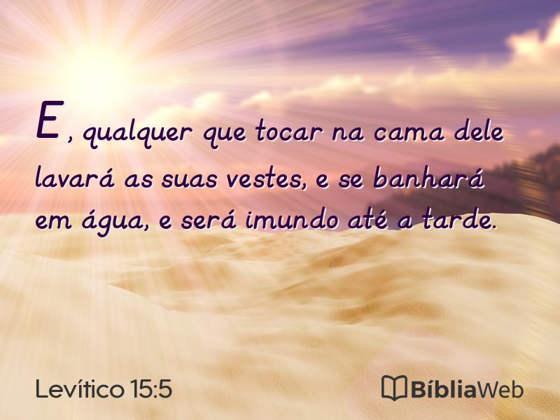 Levítico 15:5 em imagem para compartilhar