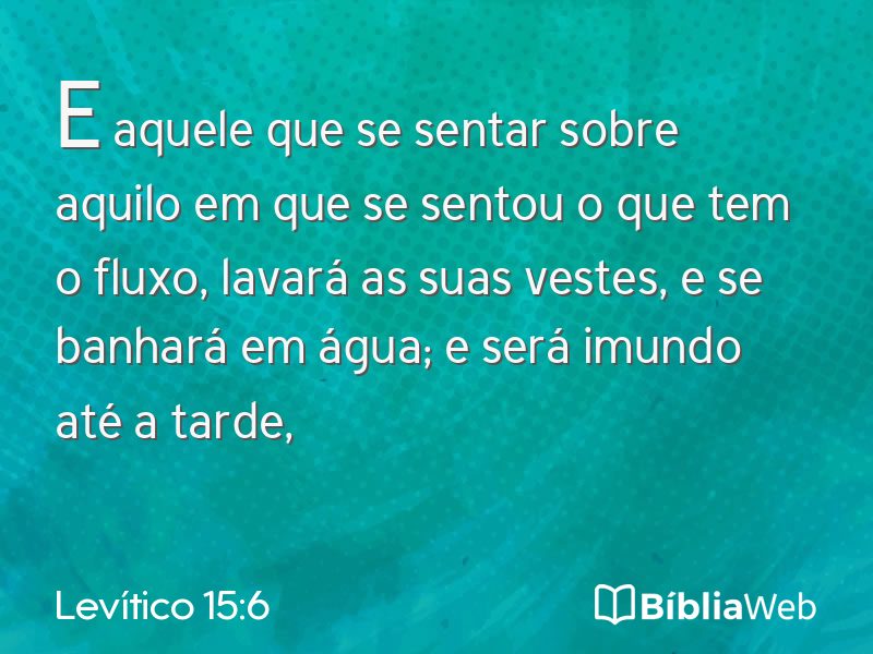 Levítico 15:6 em imagem para compartilhar