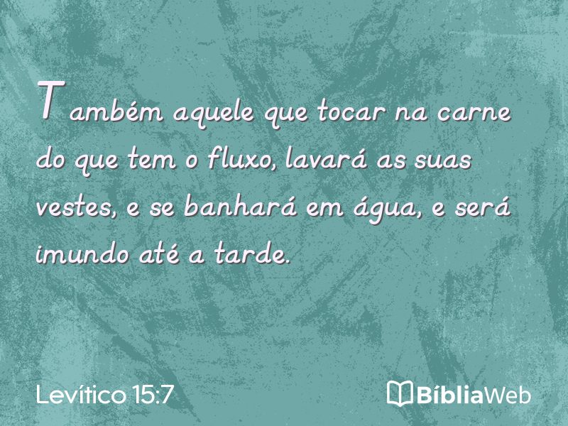 Levítico 15:7 em imagem para compartilhar
