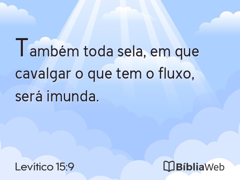 Levítico 15:9 em imagem para compartilhar