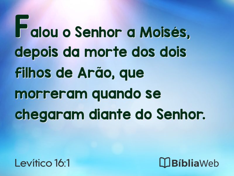 Levítico 16:1 em imagem para compartilhar