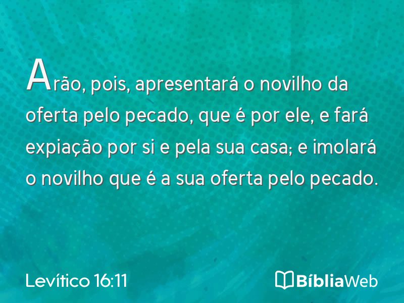 Levítico 16:11 em imagem para compartilhar