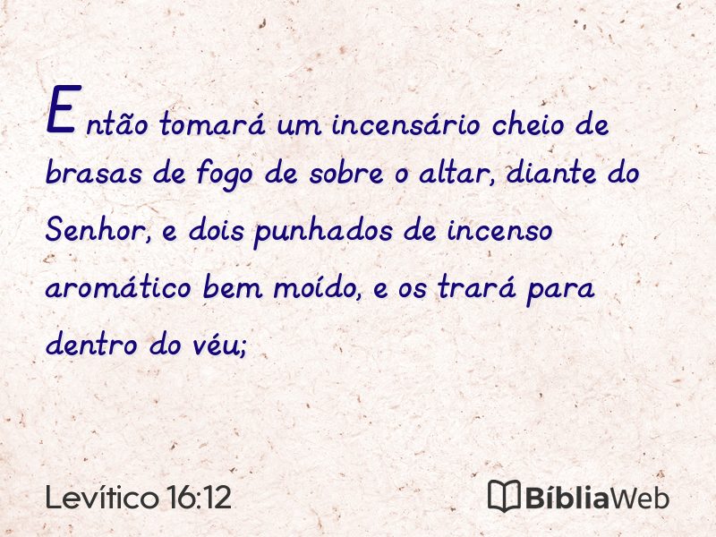 Levítico 16:12 em imagem para compartilhar