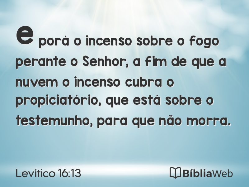 Levítico 16:13 em imagem para compartilhar
