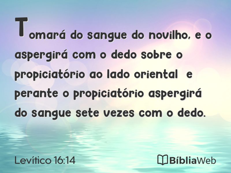 Levítico 16:14 em imagem para compartilhar