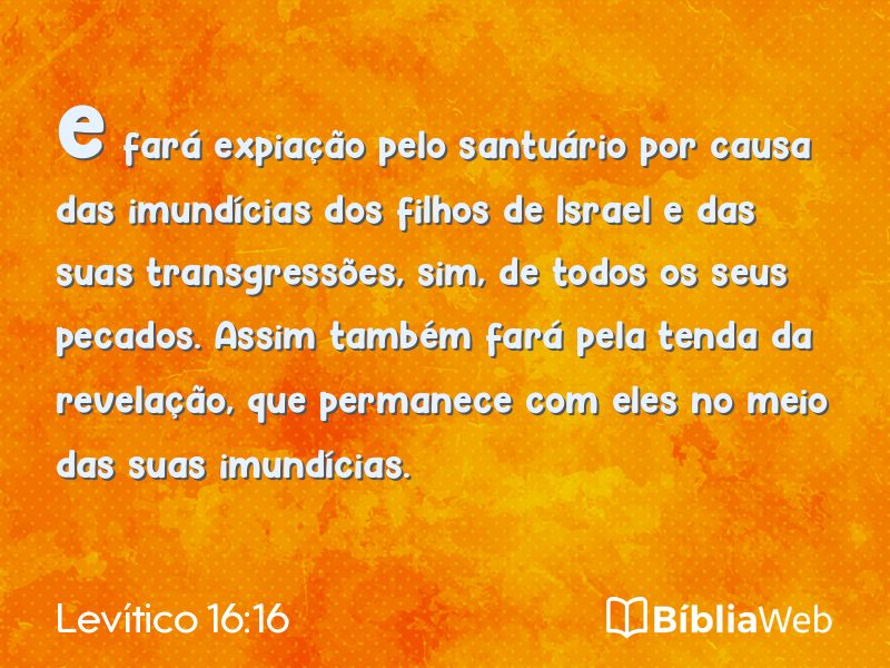 Levítico 16:16 em imagem para compartilhar