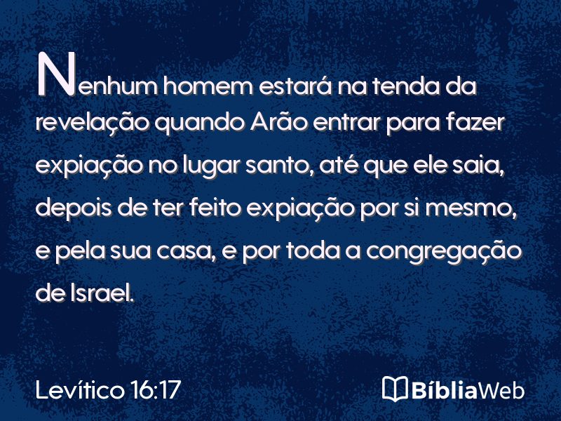 Levítico 16:17 em imagem para compartilhar