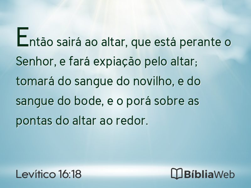 Levítico 16:18 em imagem para compartilhar