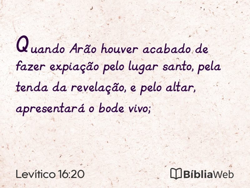 Levítico 16:20 em imagem para compartilhar